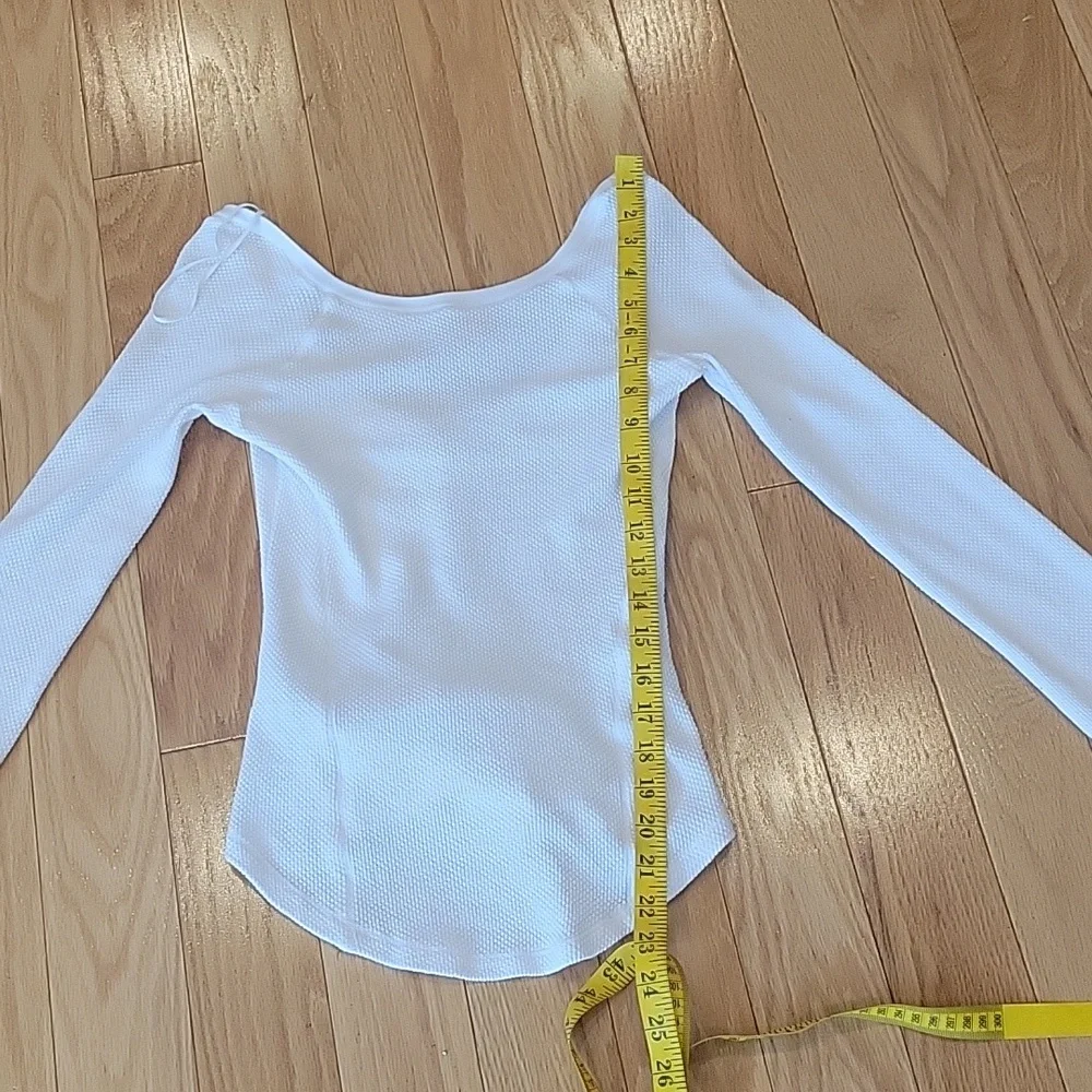 Free People Bali Babe long sleeve cuff thermal top